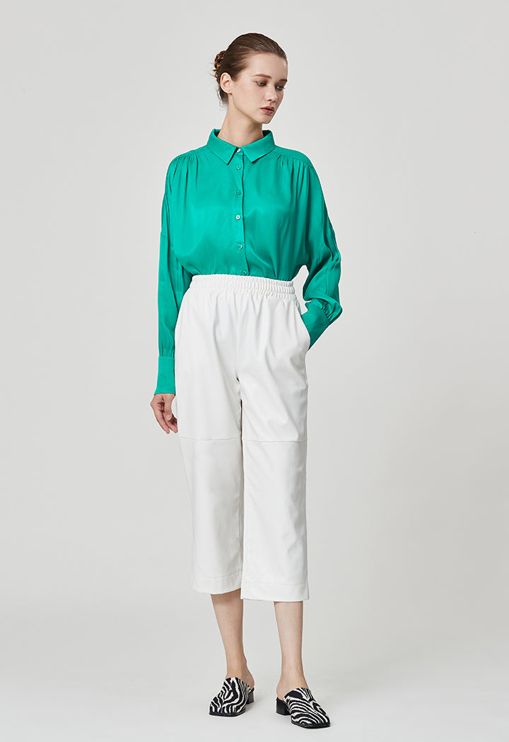 Faux Leather Straight Fit Trouser