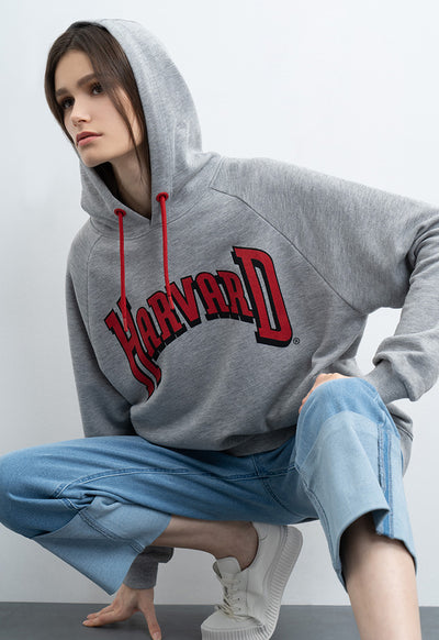 Printed Hooded Sweatshirt With Hood