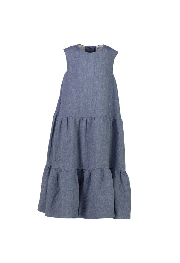 Motula Tiered Sleeveless Soft Denim Dress