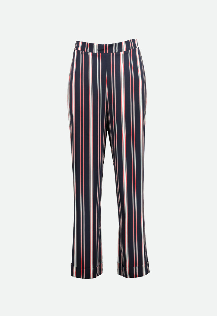 Striped Crepe Trousers
