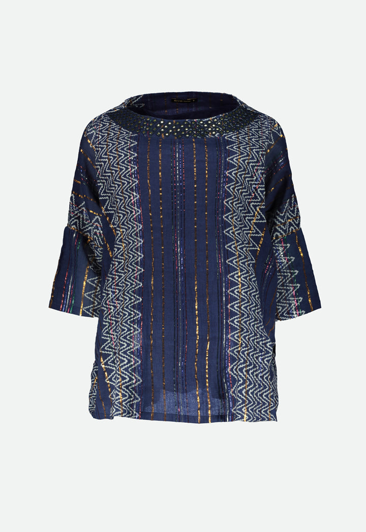 Indian Lurex Printed Blouse