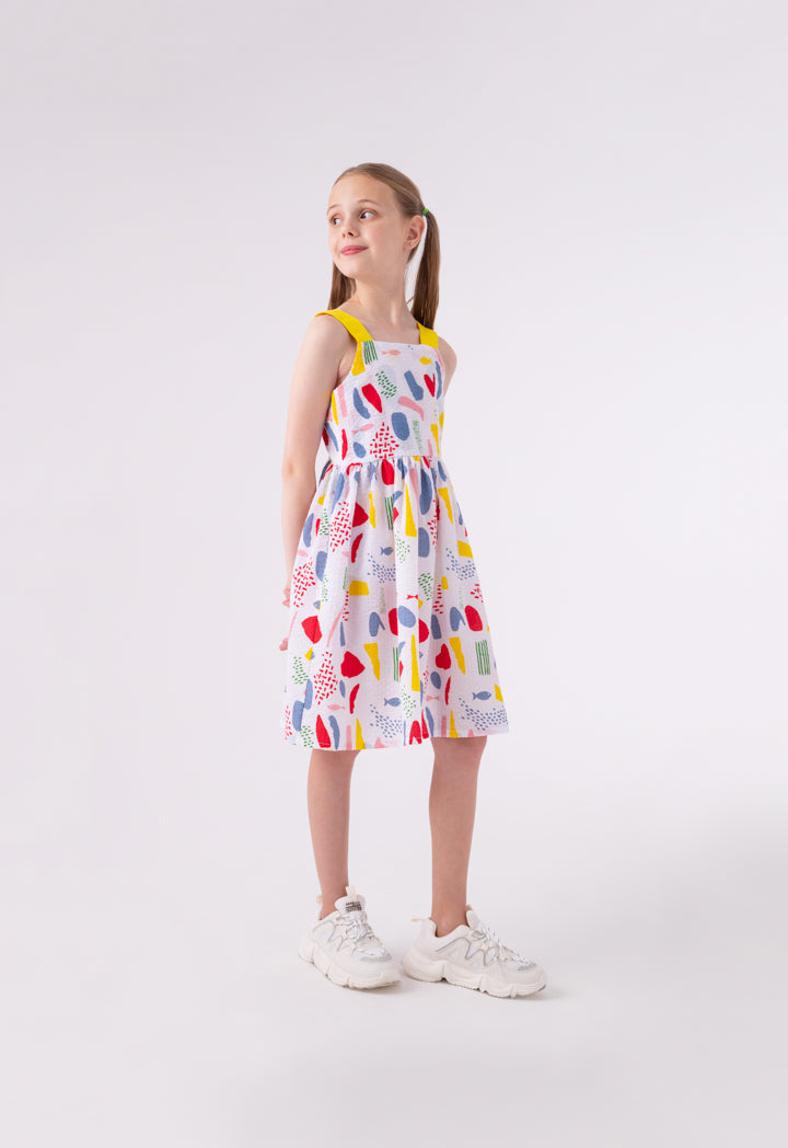 Elastic Strap Printed Dress