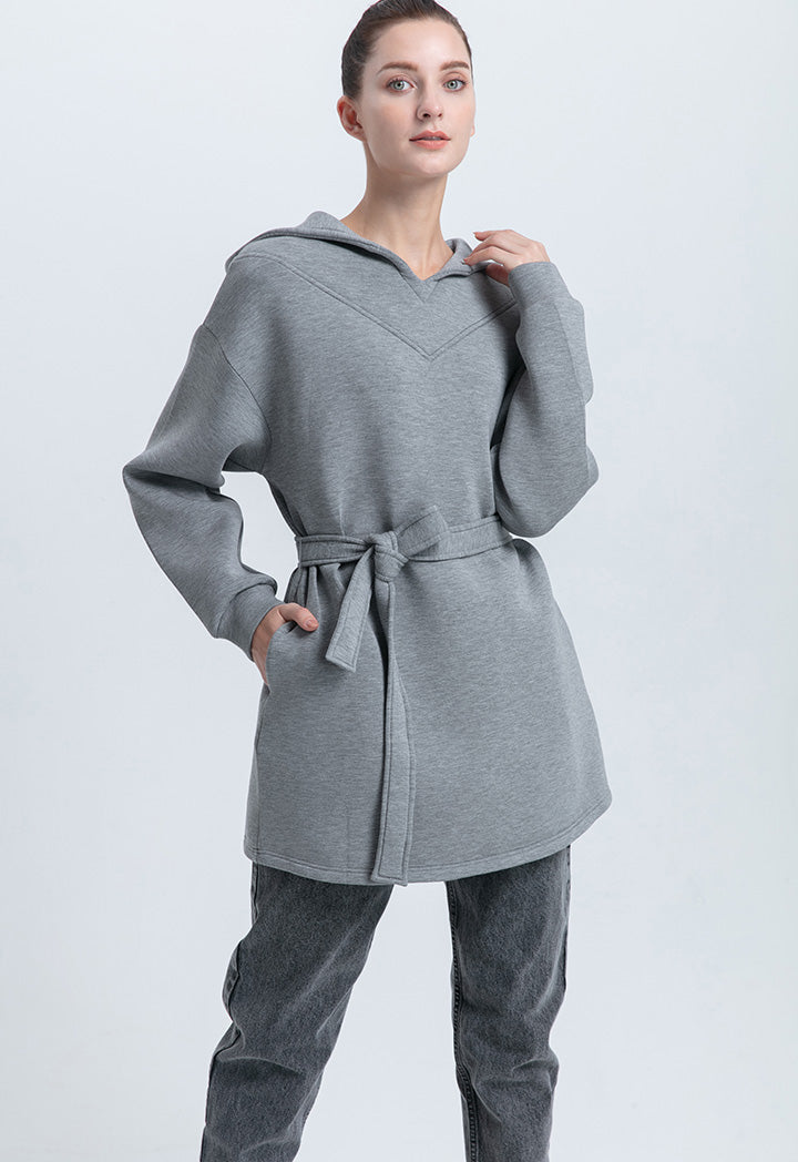 Neoprene Long Sleeve Hooded Blouse