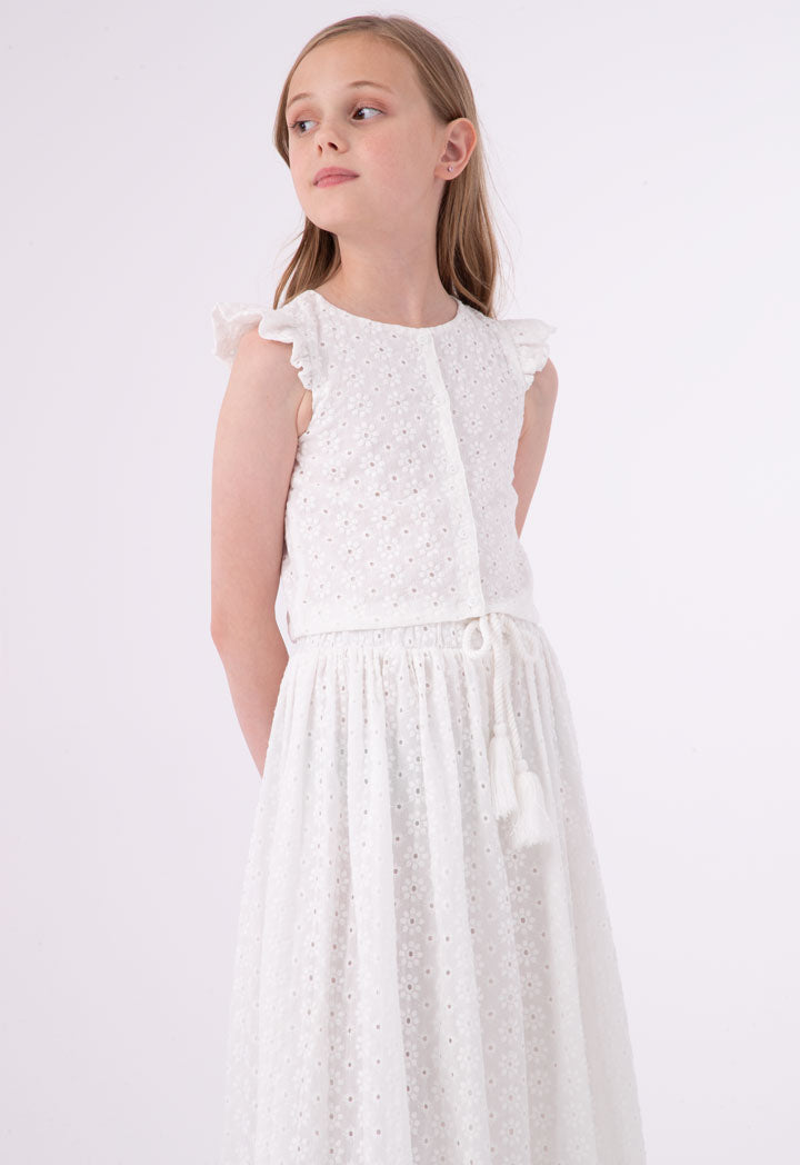 Schiffli Lace Smock Blouse