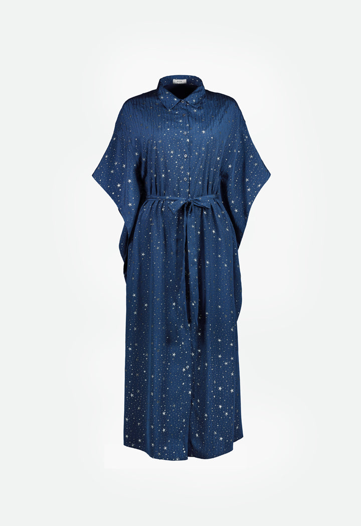 Studded Crepe Kaftan Dress
