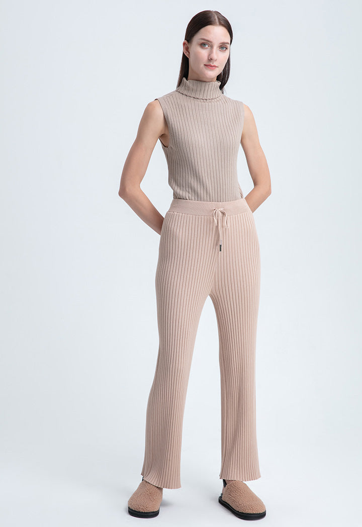 Straight Long Knitted Basic Pants