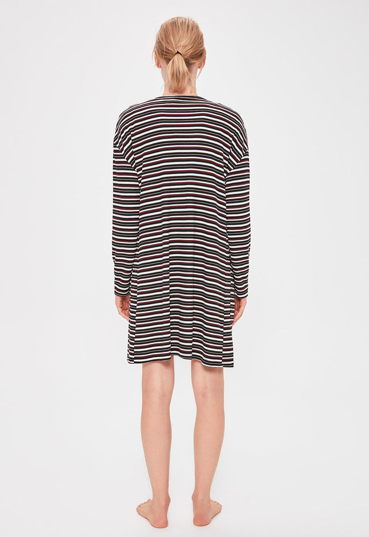 Striped Knitted Cardigan - Fresqa