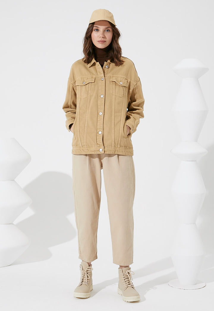 Solid Denim Jacket - Fresqa