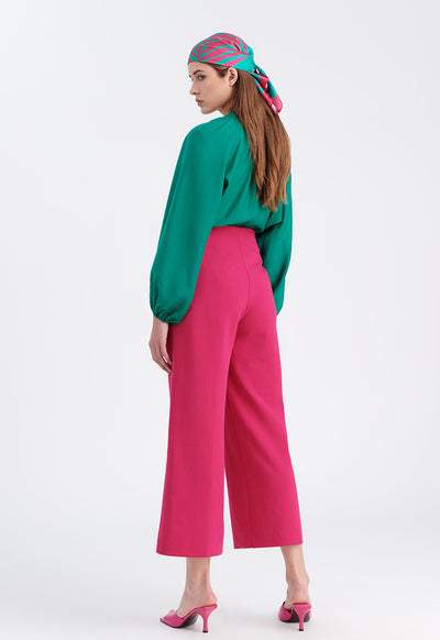 Solid Pleated Culottes