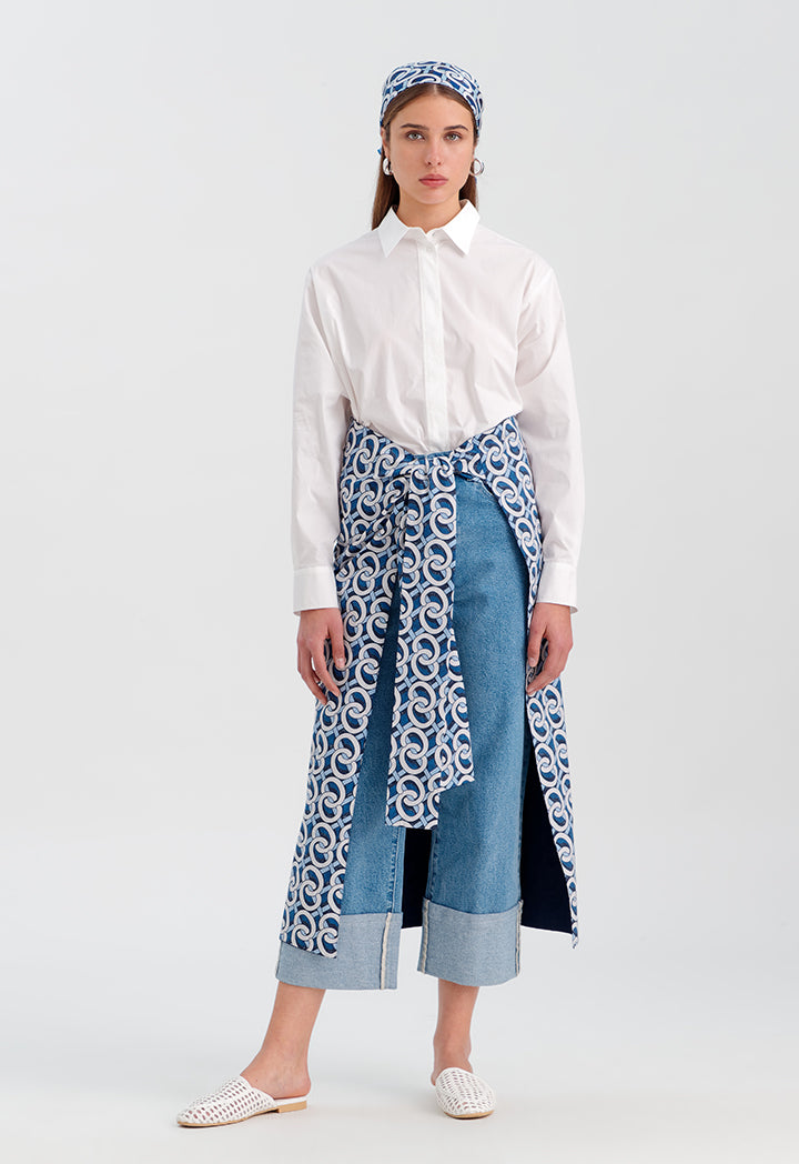 Wrap Skirt With Tie Up Waist