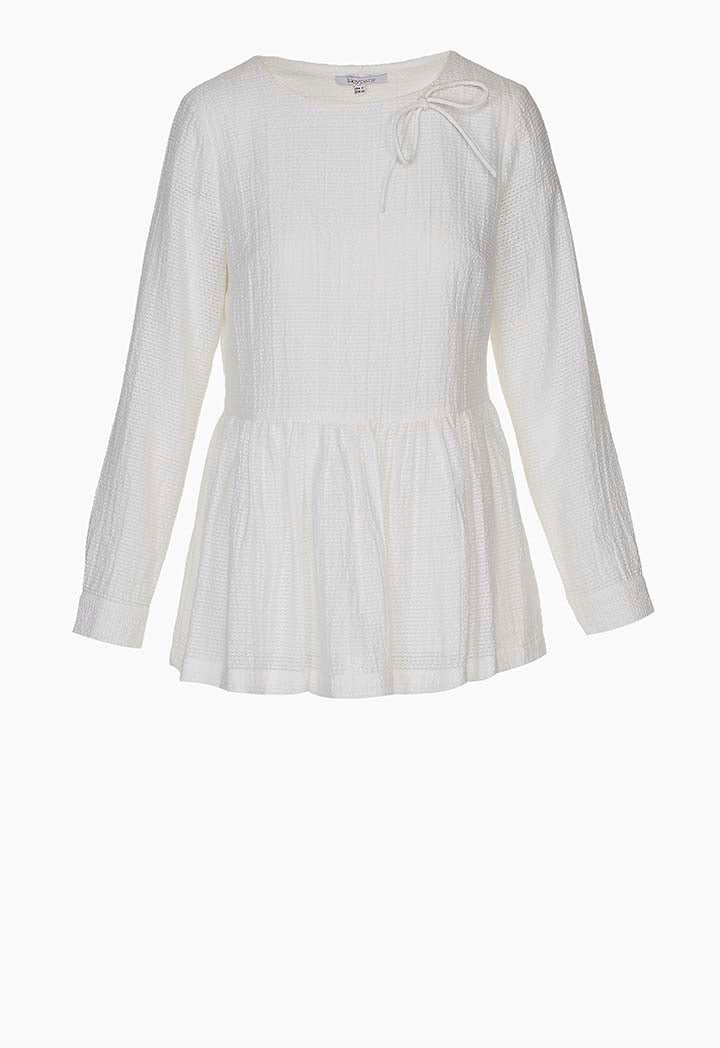 Textured Peplum Top