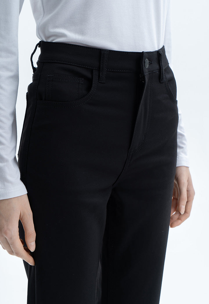 Wide Folded Solid Pants