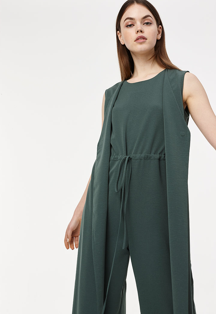 Sleeveless Overlay Jumpsuit