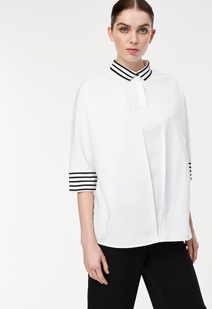 Poplin Ribbed Shirt
