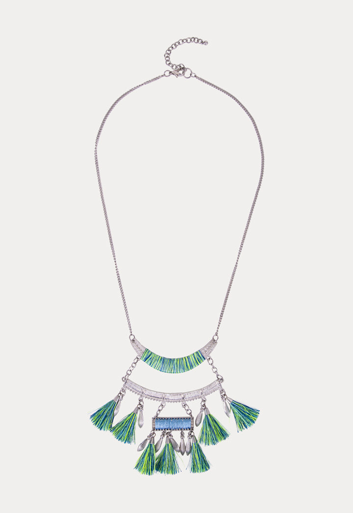 Thread Tassel Pendant Necklace