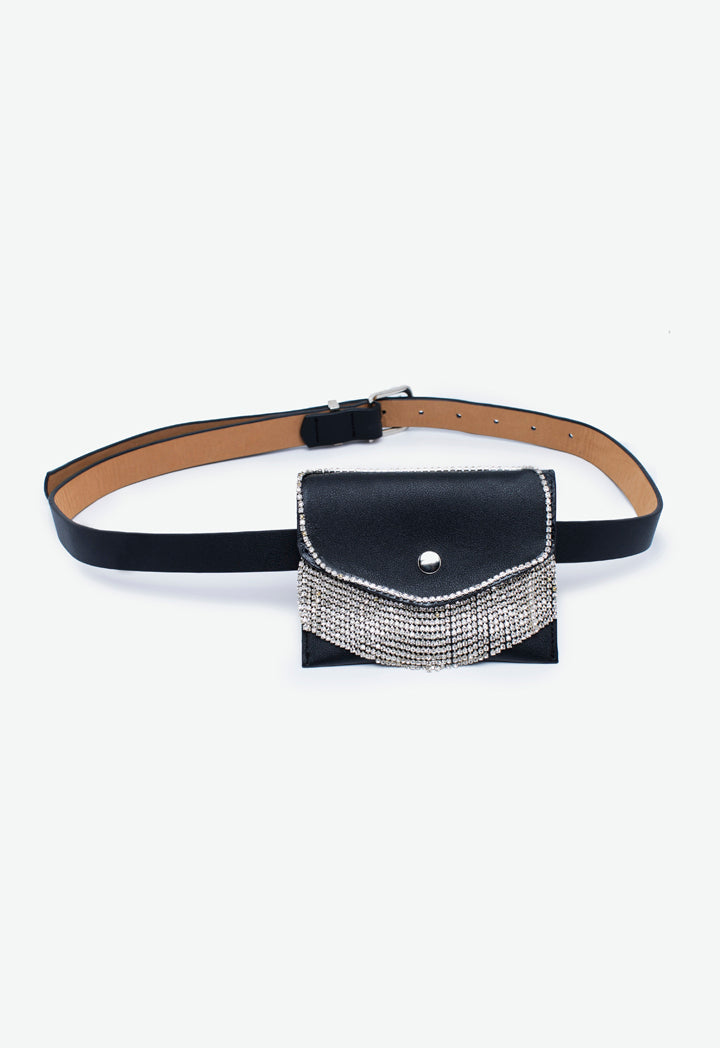 Crystal Embellished Belt Bag