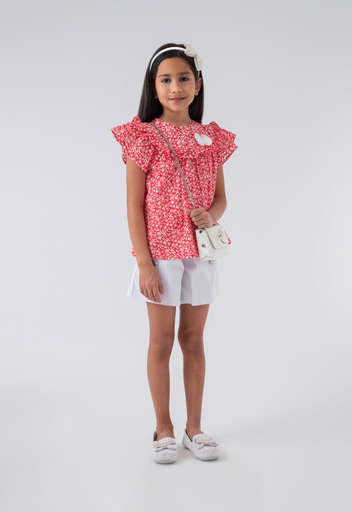 Printed Blouse And Short Set