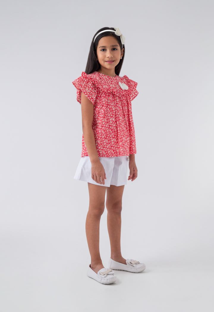 Printed Blouse And Short Set