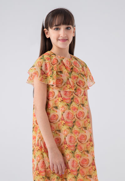 Overlay Floral Dress