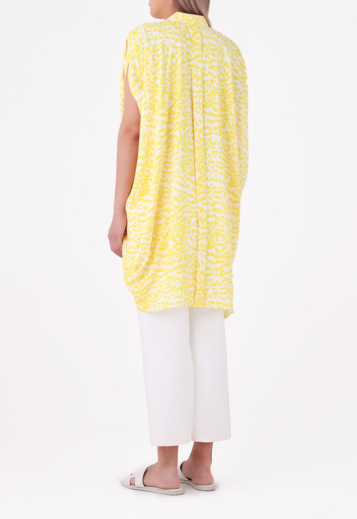 Yellow Animal Print Blouse