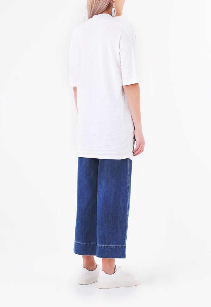 Embossed Pattern Knit Top
