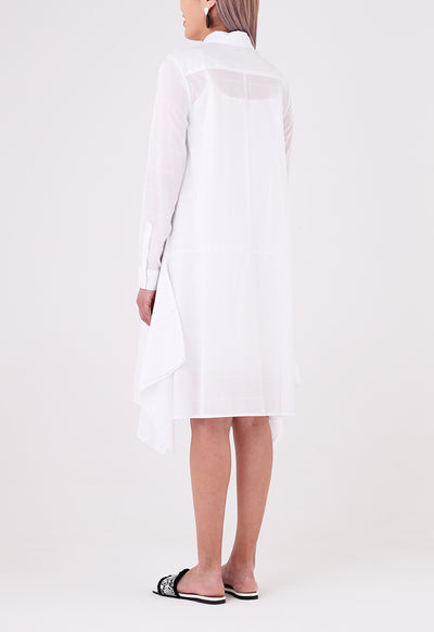 Lace Trim Asymmetric Hem Dress