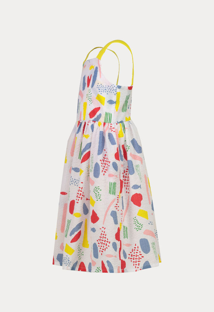 Elastic Strap Printed Dress