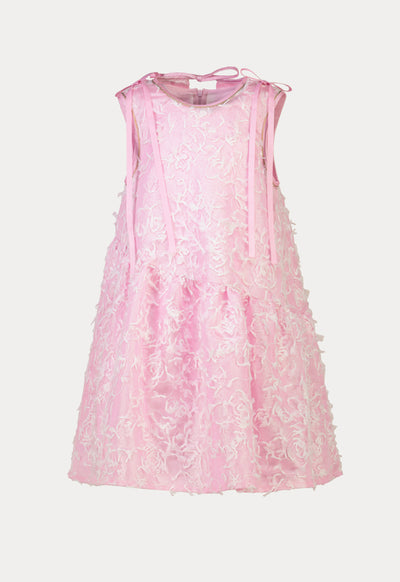 Sleeveless Lurex Tulle Embellish Girls Dress