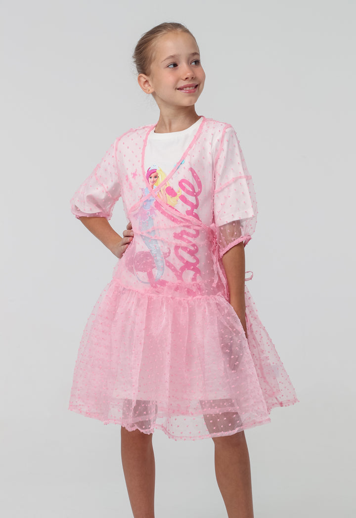 Barbie Mermaid Sequins With Mesh Ruffle Dress Sets