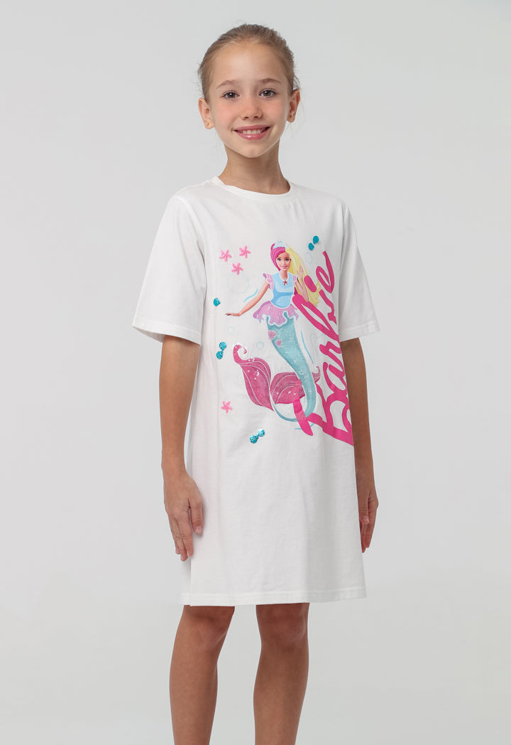 Barbie Mermaid Sequins With Mesh Ruffle Dress Sets – ZAY
