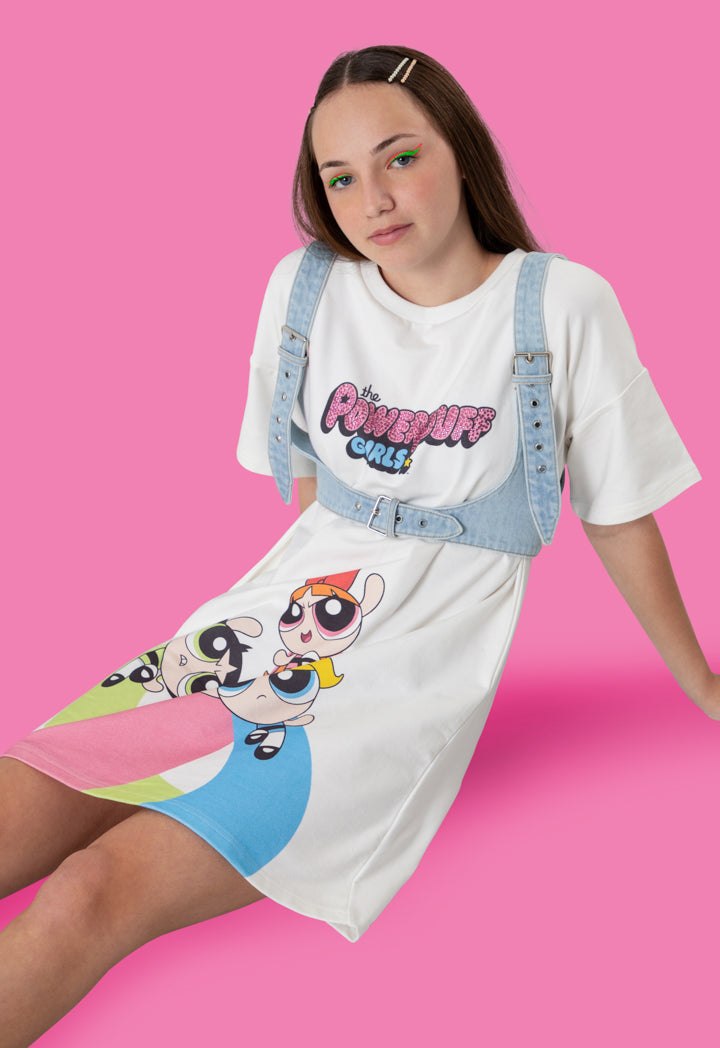 Powerpuff Girls Embellish Rib OT3 Dress