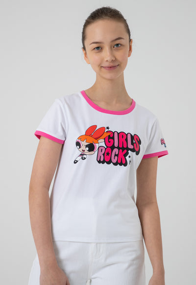 Powerpuff Girls Blossom Digital Embellished T-Shirt