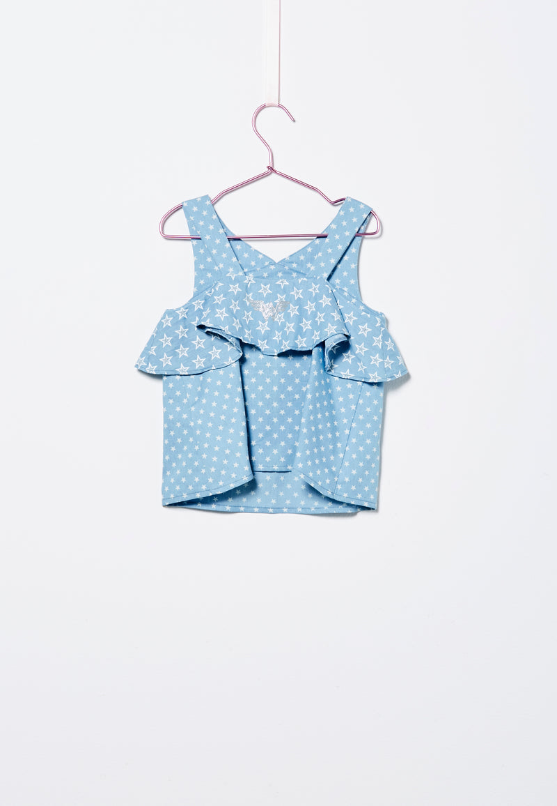 Frill Sleeveless Blouse