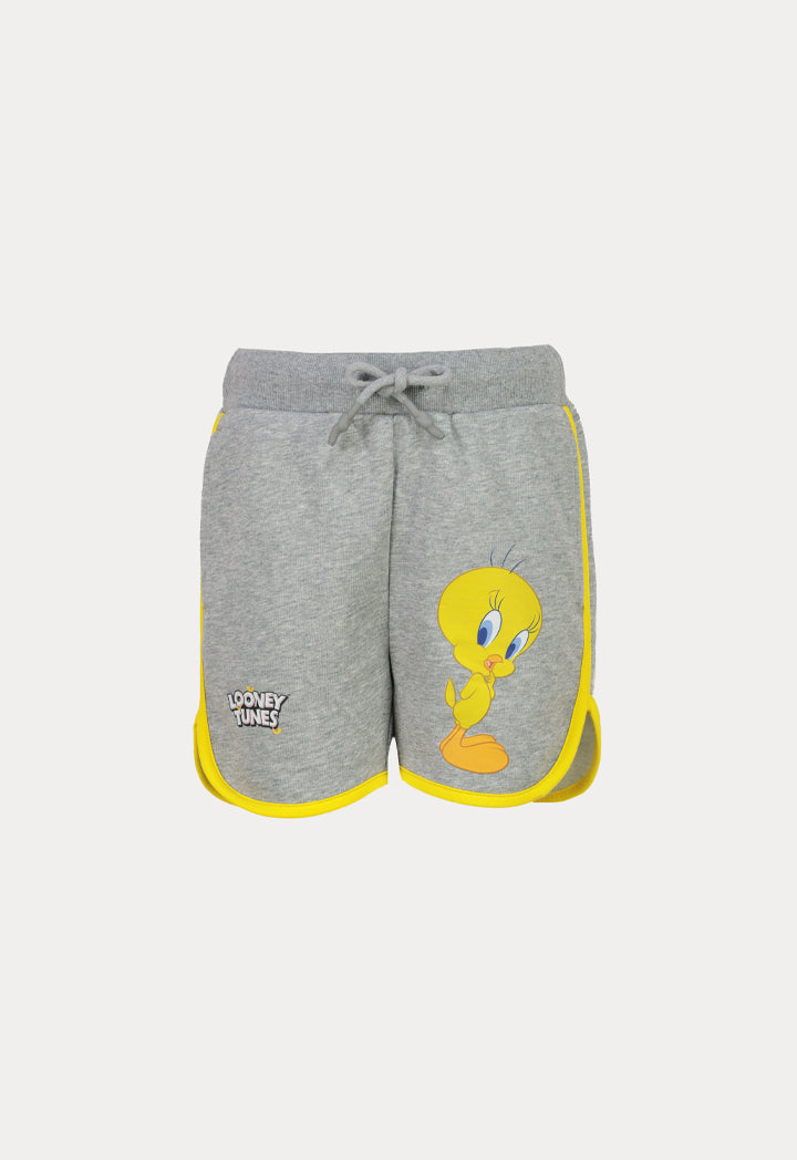 Tweety Birds Rubber Prints Drawstring Running Shorts