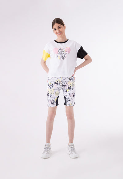 Minnie Mouse Contrast Sleeve T-Shirt